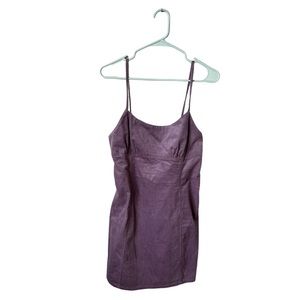 Purple Sleeveless Cord Dress